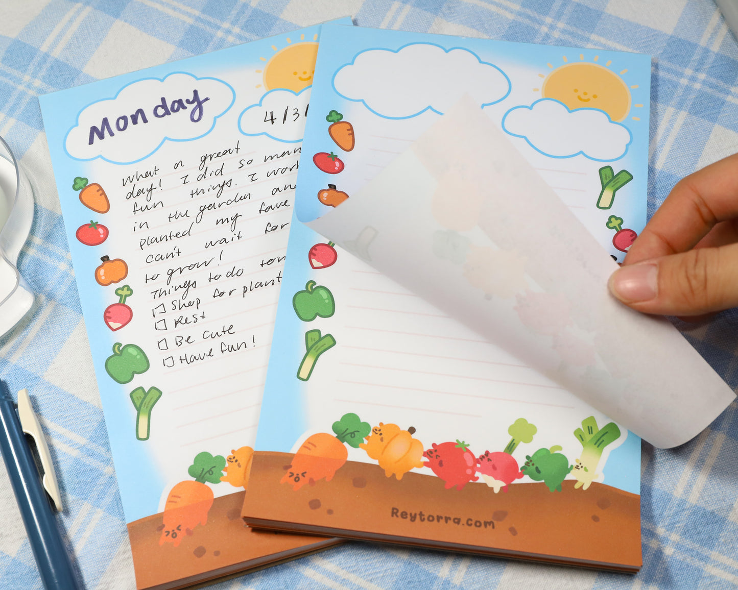 Veggie Garden Sticky Notepads