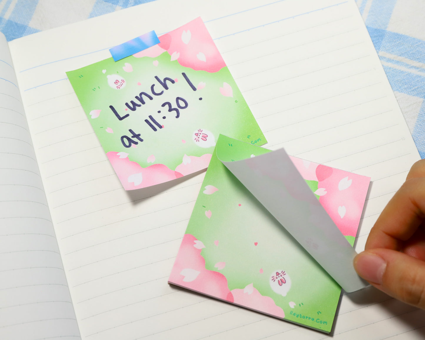 Cherry Blossom Picnic Sticky Notepads