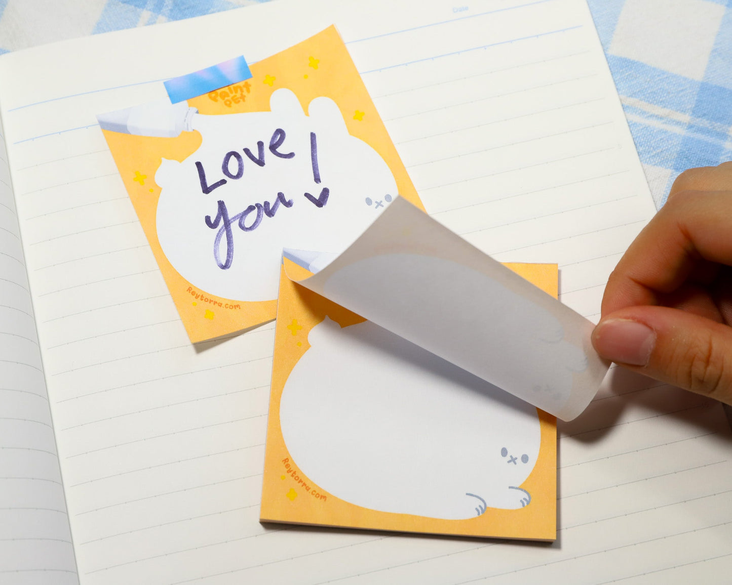 Bunny Paint Pet Sticky Notepads