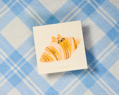 Croissant Cat Tiny Sticky NotePads