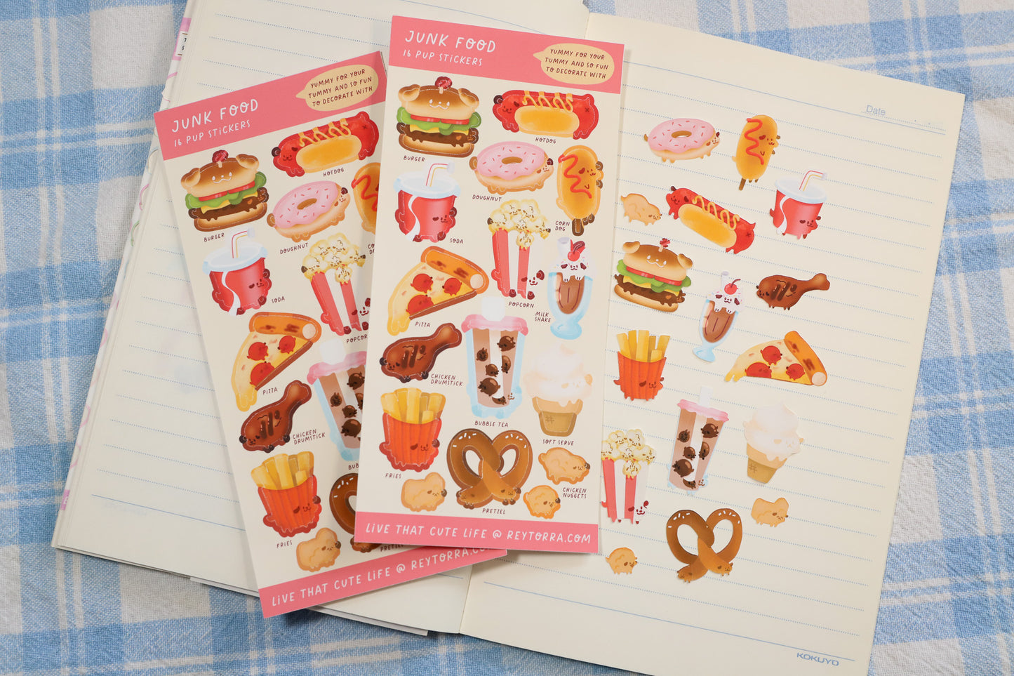 Junk Food Dog Sticker Sheet