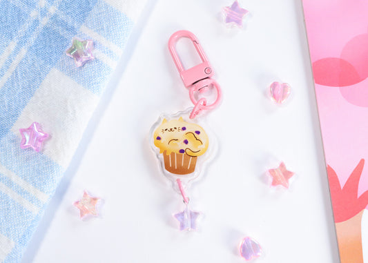 Muffin Cat Keychain