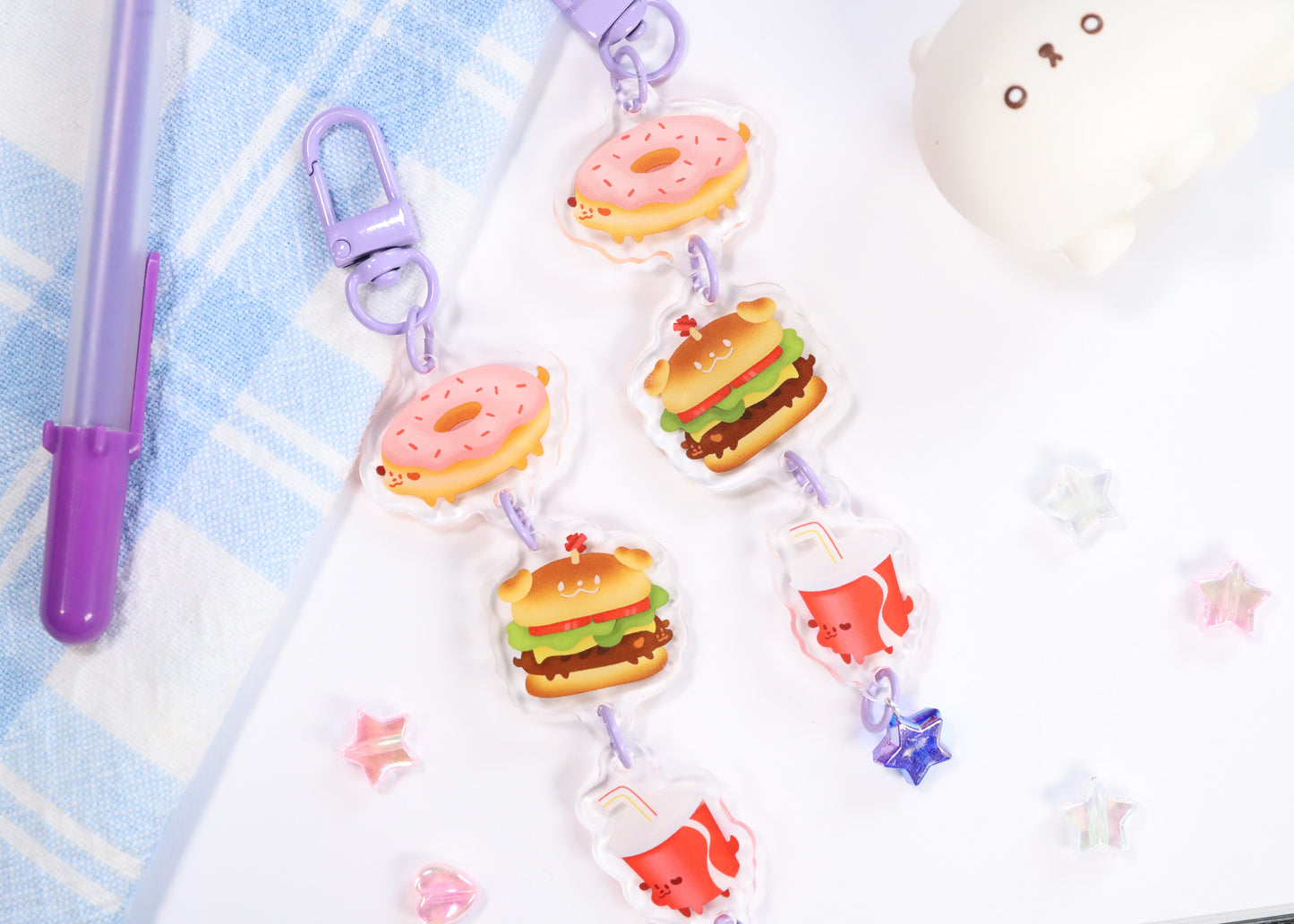 Junk Food Dogs Keychain