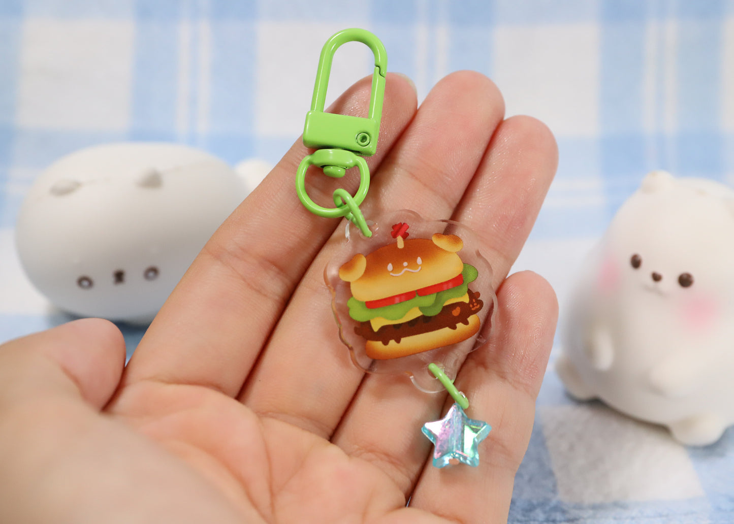 Burger Pup Keychain