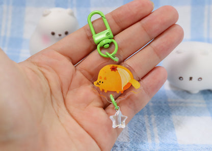 Tangerine Dog Keychain