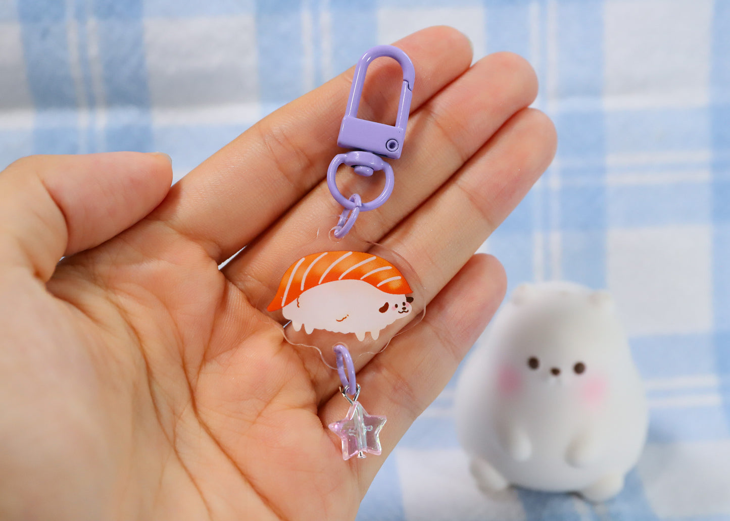 Salmon Sushi Keychain