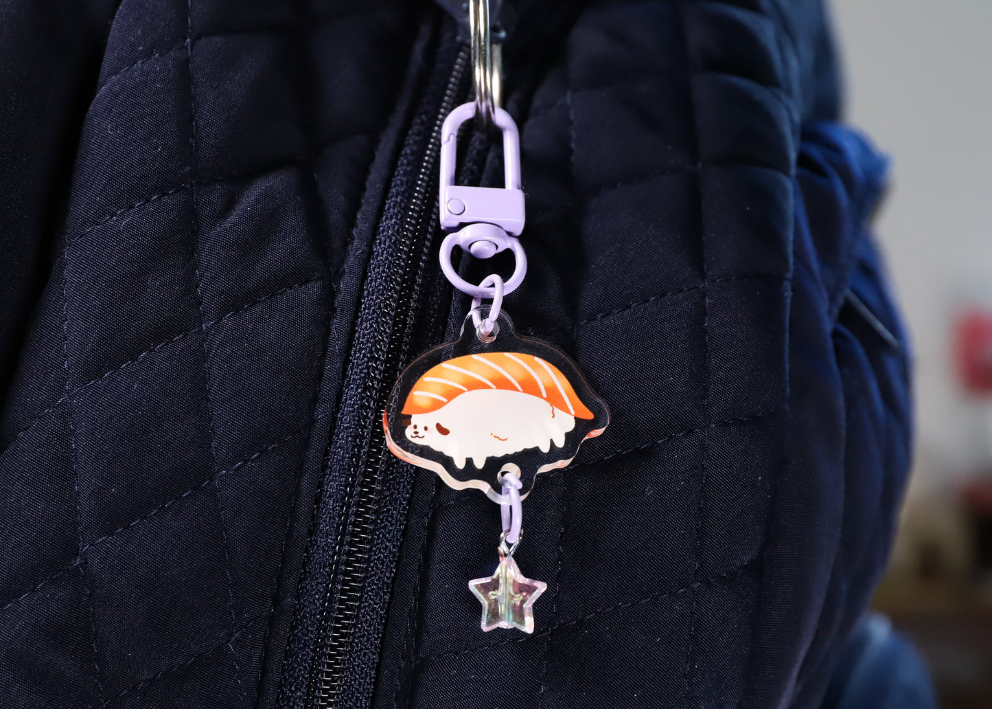 Salmon Sushi Keychain