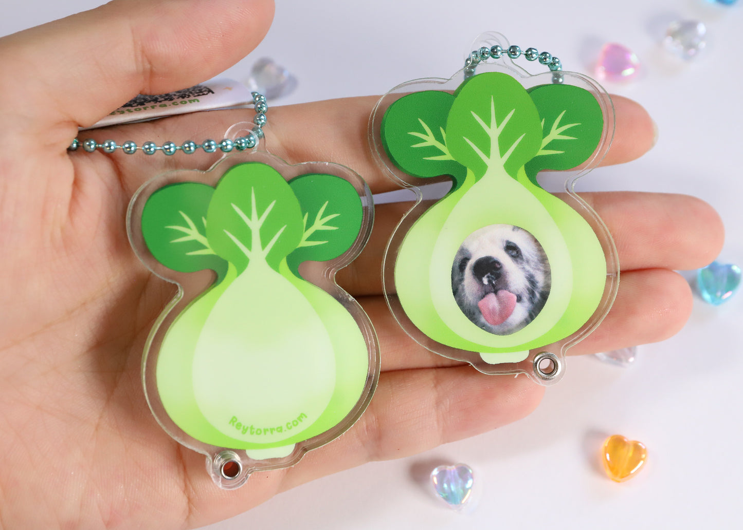 Bok Choy Photoframe Keychain