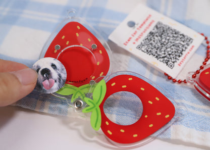 Strawberry Photoframe Keychain