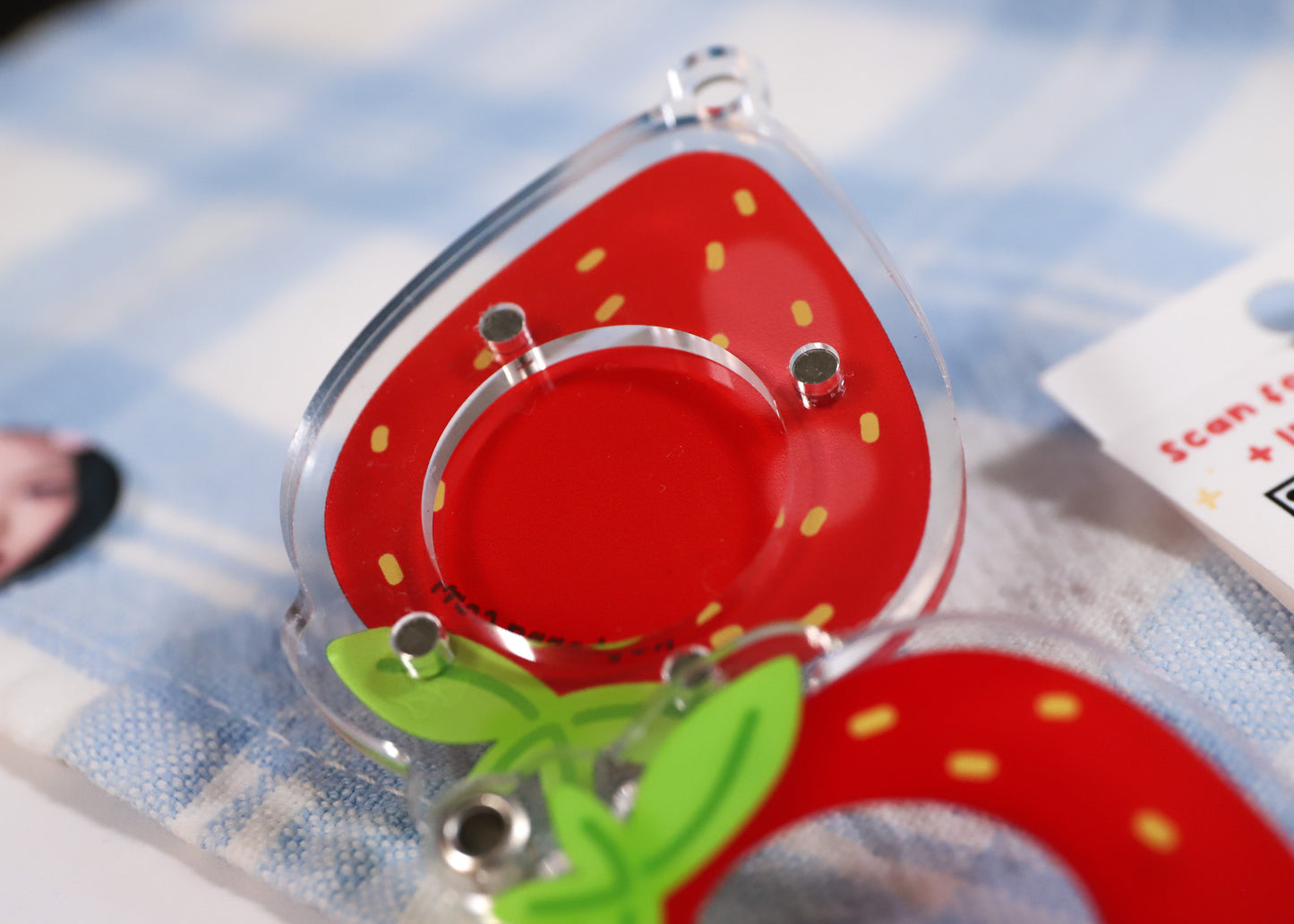 Strawberry Photoframe Keychain