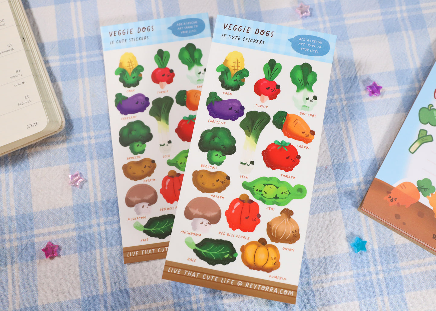 Veggie Dog Sticker Sheet