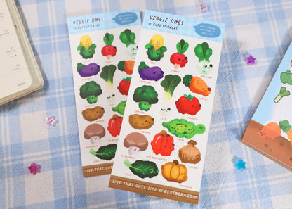 Veggie Dog Sticker Sheet