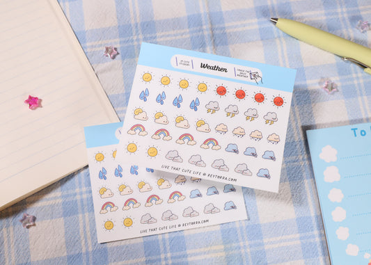 Weather Tracker Sticker Sheet