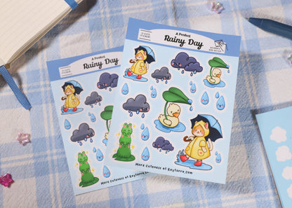 Rainy Day Friends Sticker Sheet