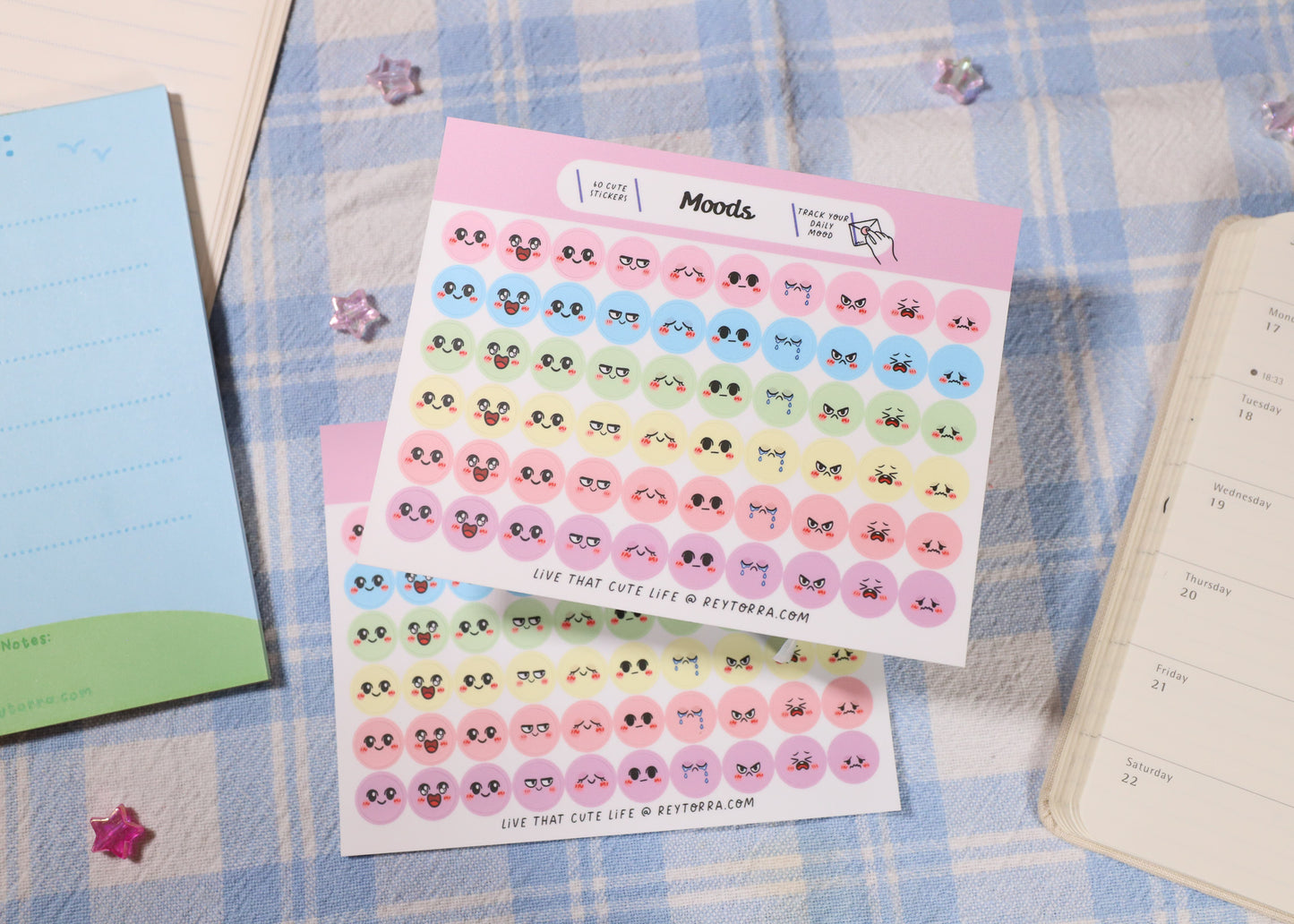 Mood Tracker Sticker Sheet