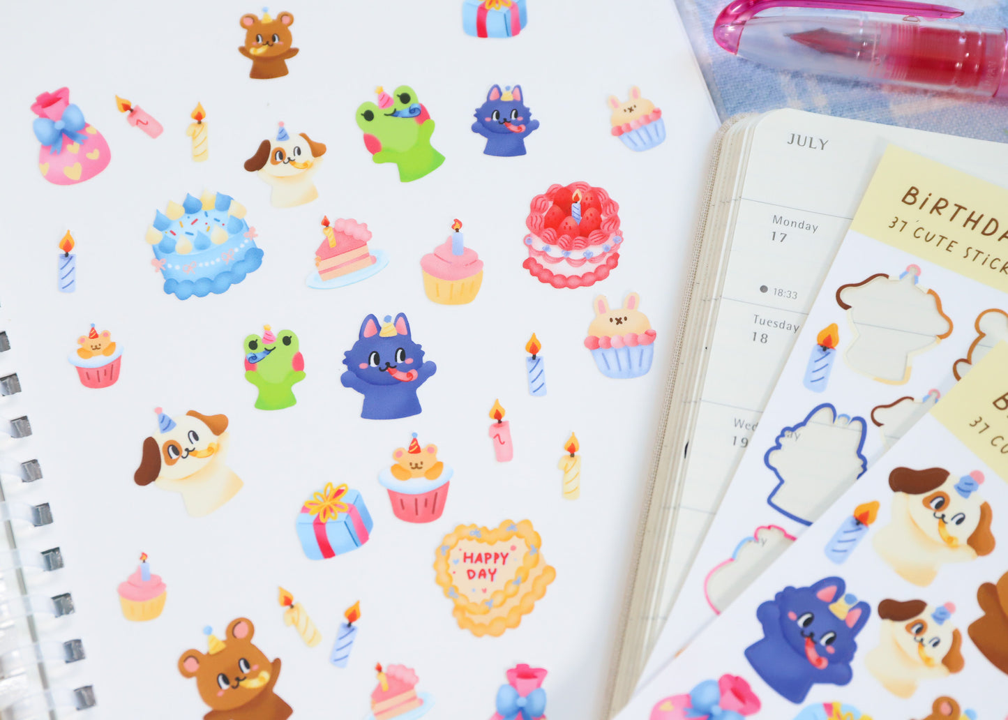 Birthday Party Sticker Sheet