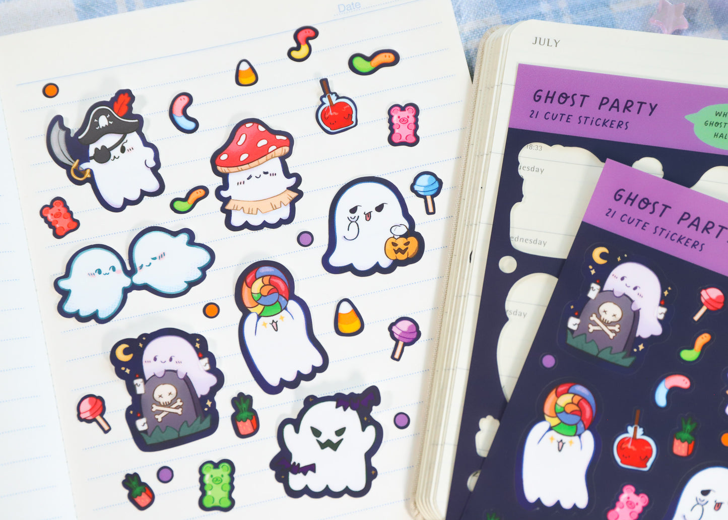 Spooky Ghost Sticker Sheet