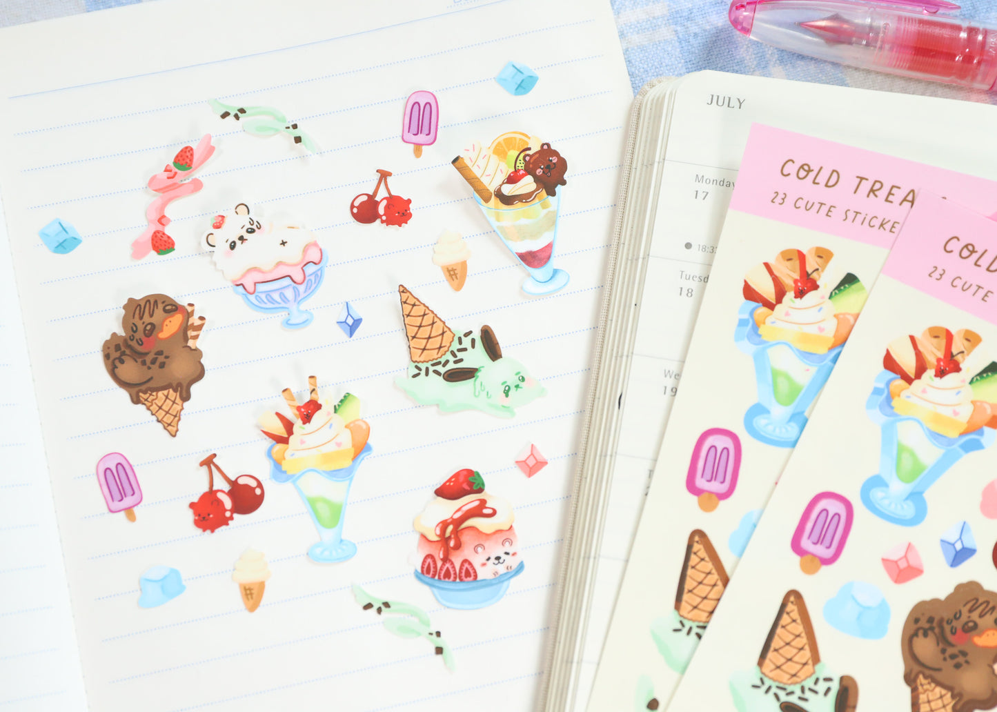 Ice Cream Friends Sticker Sheet