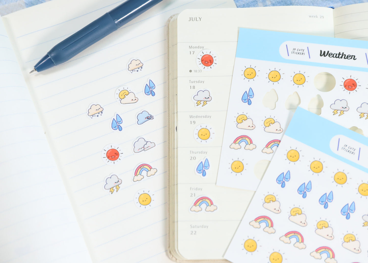 Weather Tracker Sticker Sheet