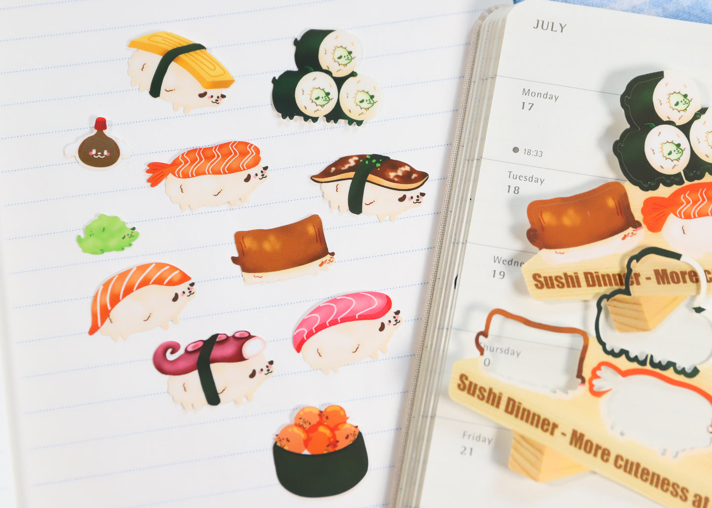 Sushi Dog Sticker Sheet