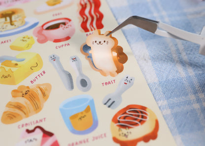 Brunch Cats Sticker Sheet