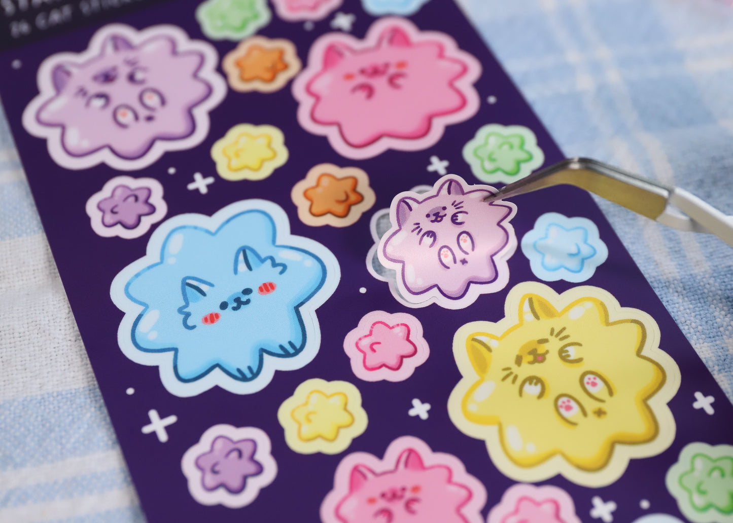 Konpeito Cat Candy Sticker Sheet