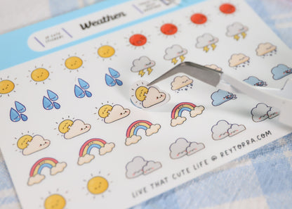 Weather Tracker Sticker Sheet