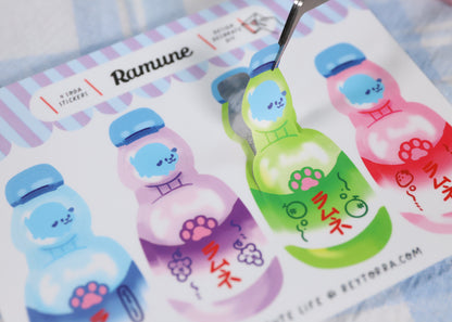 Ramune Soda Dog Stickers