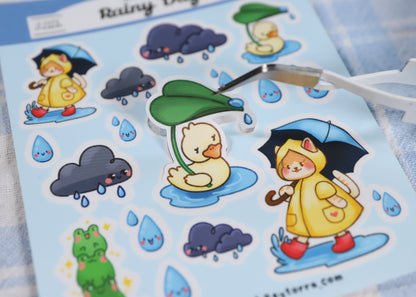 Rainy Day Friends Sticker Sheet