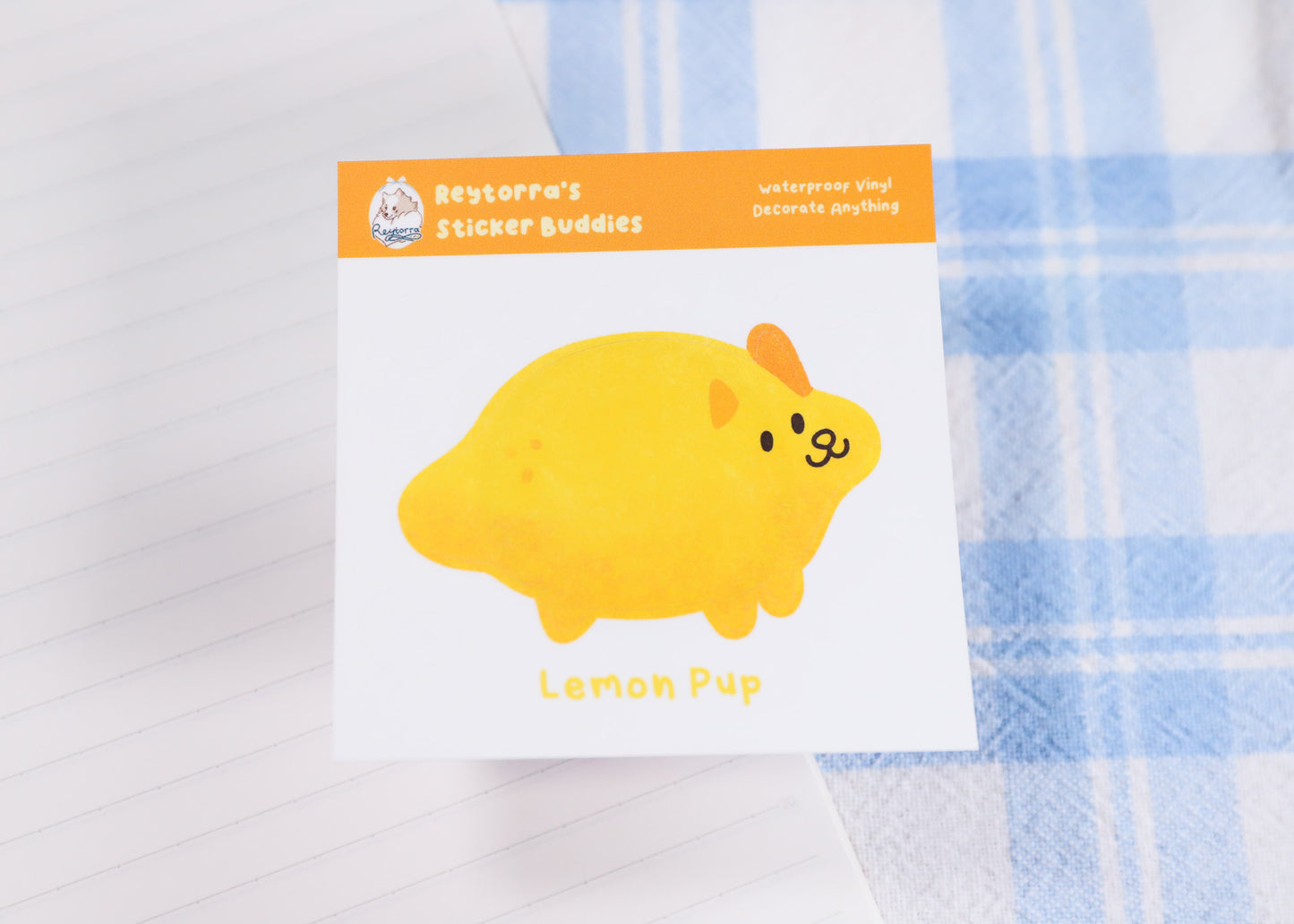 Lemon Pup Sticker Buddy