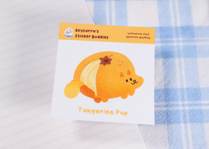 Tangerine Pup Sticker Buddy