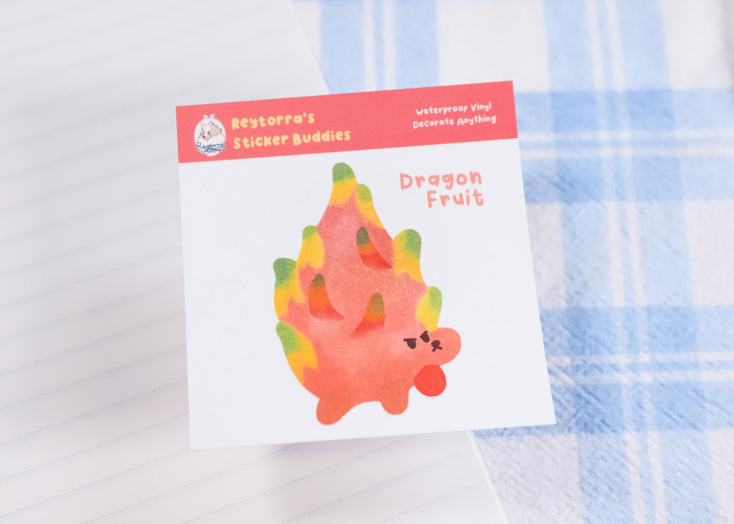 Dragon Fruit Pup Sticker Buddy