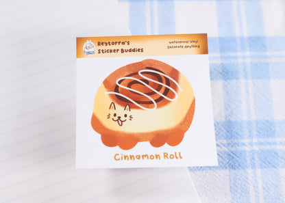 Cinnamon Roll Cat Sticker Buddy