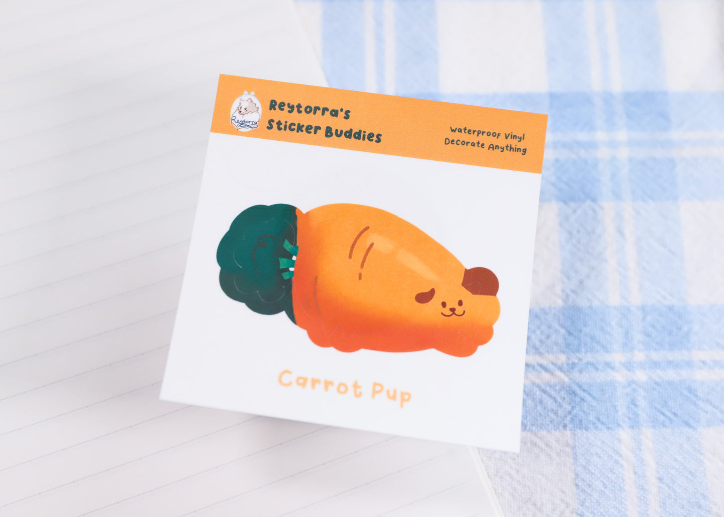 Carrot Pup Sticker Buddy