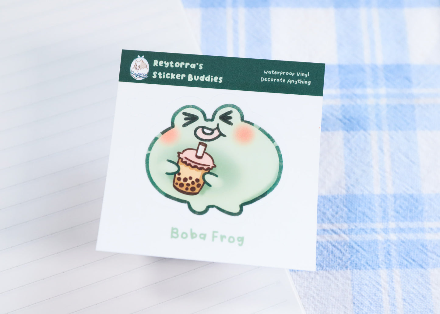 Boba Frog Sticker Buddy