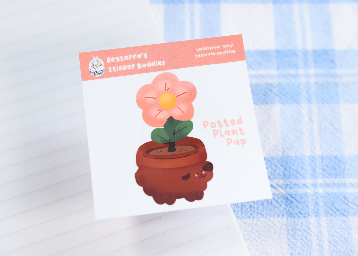 Potted Plant Pup Sticker Buddy