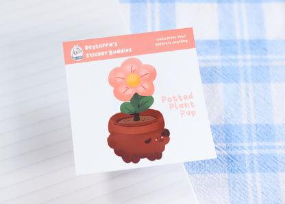 Potted Plant Pup Sticker Buddy