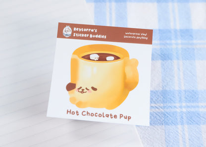 Hot Chocolate Pup Sticker Buddy