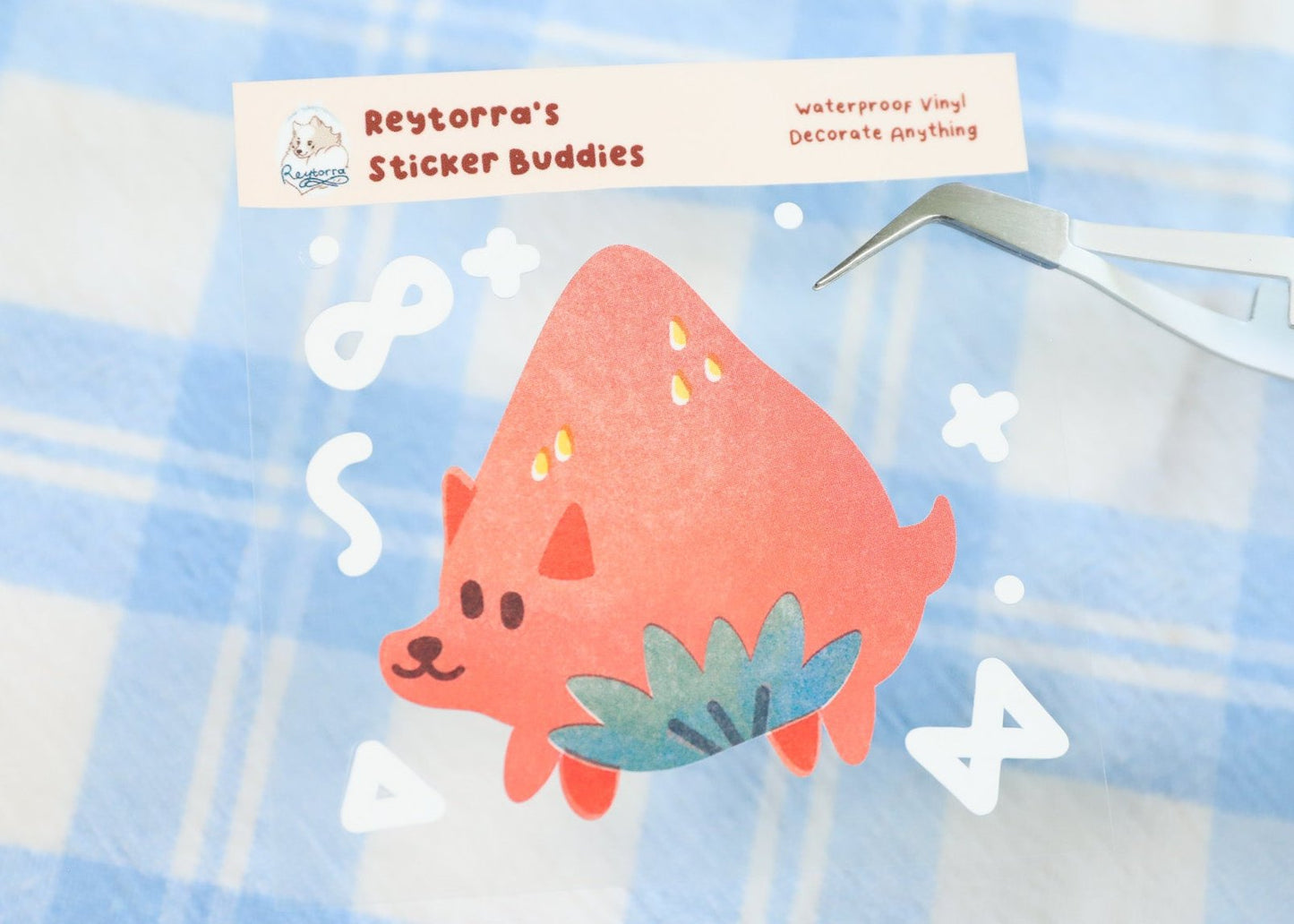 Strawberry Pup Sticker Buddy