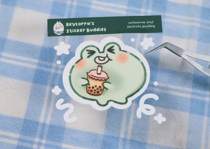 Boba Frog Sticker Buddy