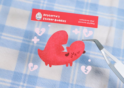 Broken Heart Dog Sticker Buddy