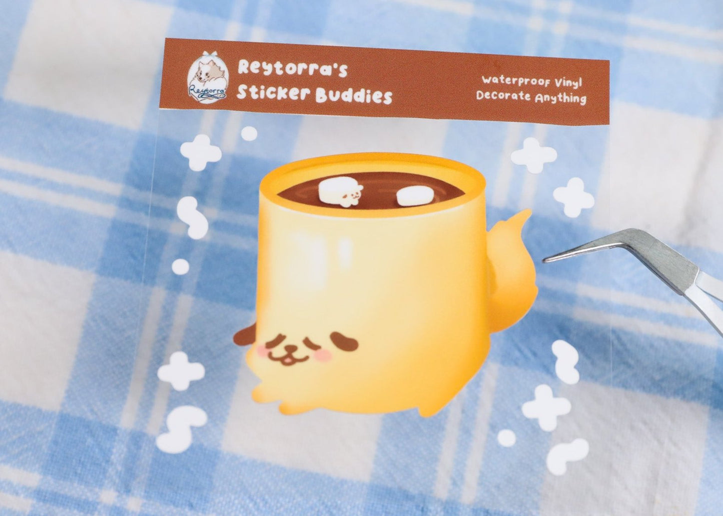 Hot Chocolate Pup Sticker Buddy