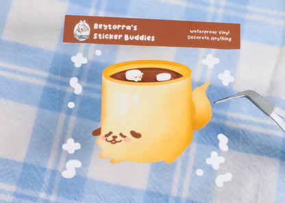 Hot Chocolate Pup Sticker Buddy