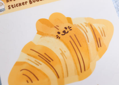 Croissant Cat Sticker Buddy