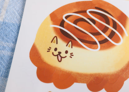 Cinnamon Roll Cat Sticker Buddy