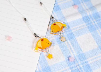 Tangerine Pup Phone Charm Keychain