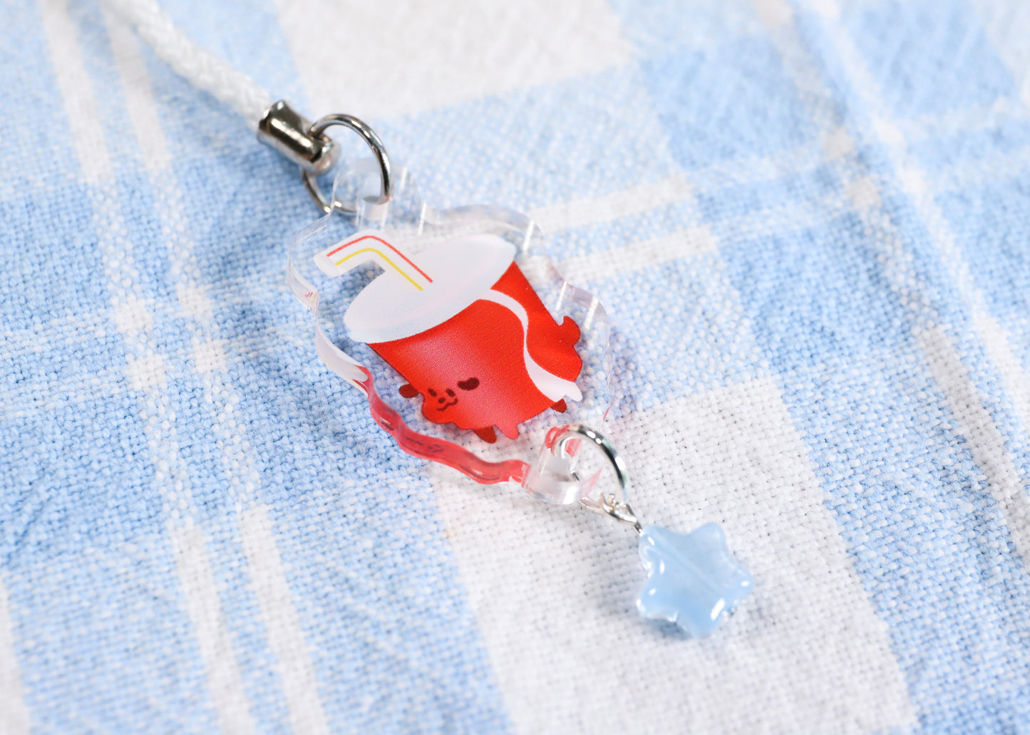 Soda Pup Phone Charm Keychain