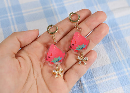 Strawberry Pup Earrings