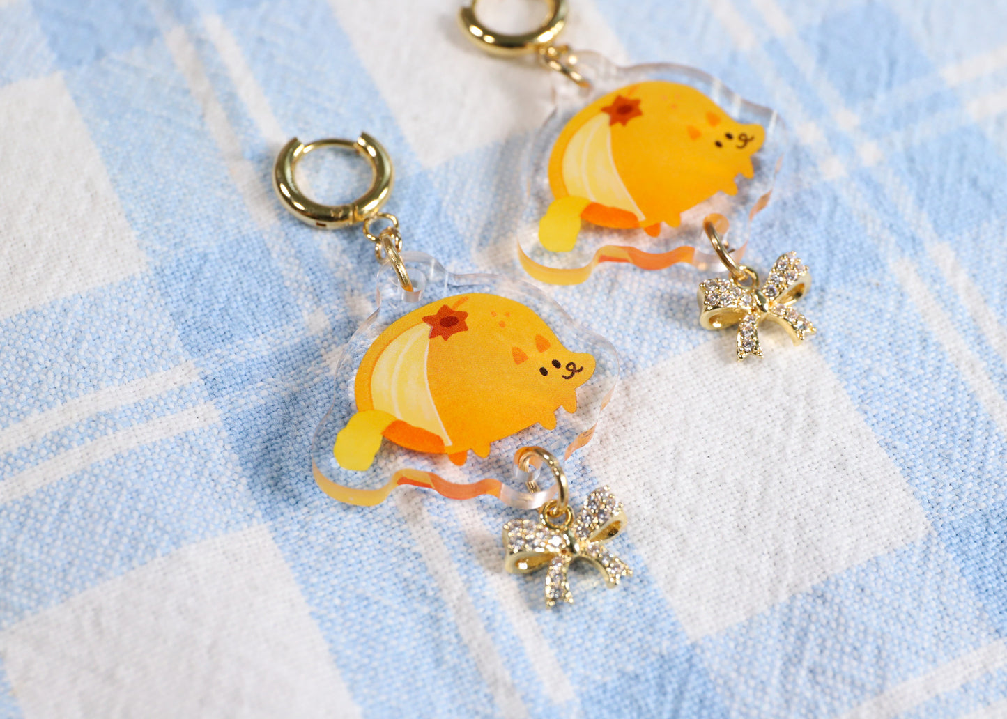 Orange Pup Earrings