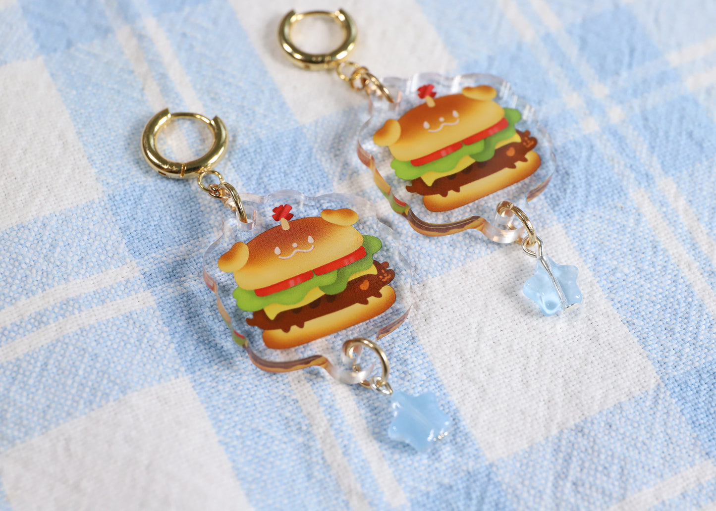 Burger Earrings